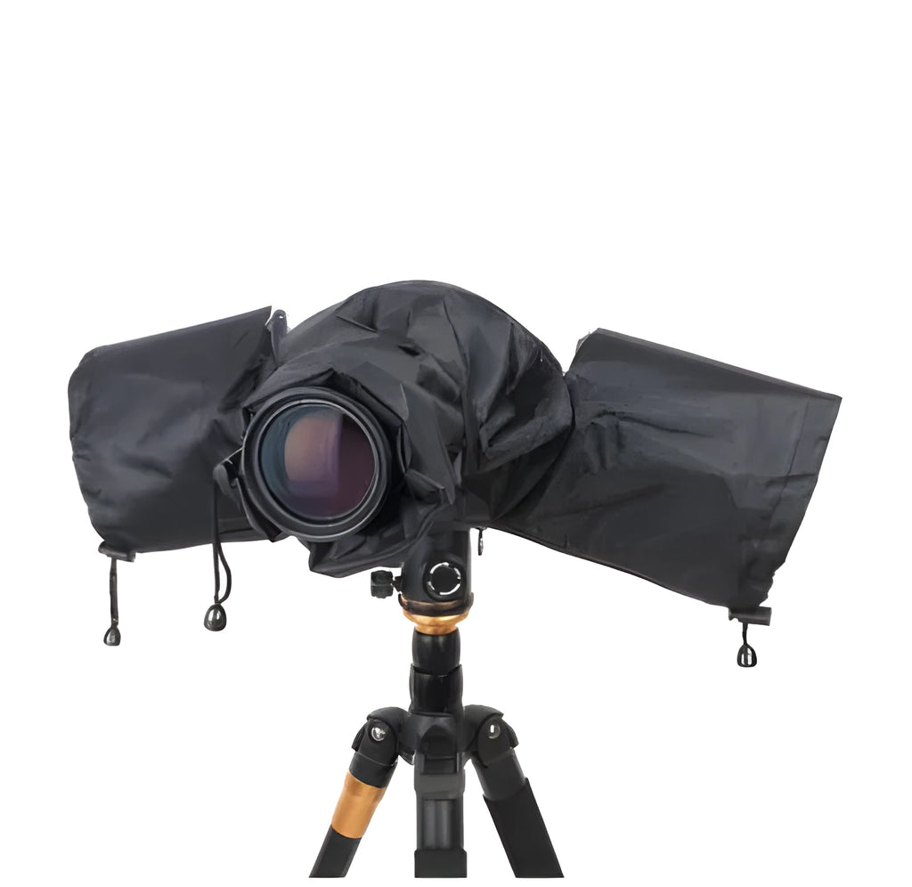 Single lens reflex camera rainproof cover with kangaroo pin fastening system for DSLR protection