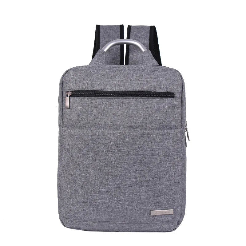 Business notebook multifunction computer bag in hemp yarn calendered fabric, shoulder carry style, colour Black