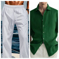 Men's green washed cotton casual shirt cardigan showing regular fit design