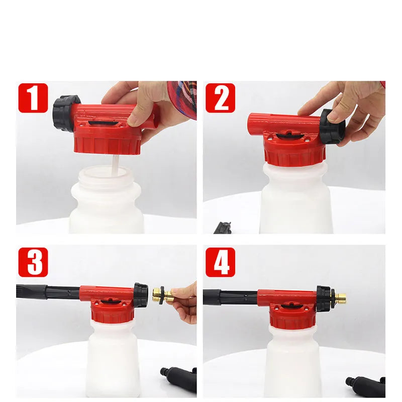 Foam pot high pressure water gun for garden use with ABS and TPR construction