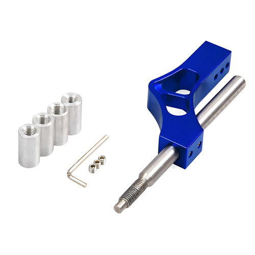 Adjustable car gear lever in aluminium alloy and stainless steel, available in six colours, with hexagon wrench for installation