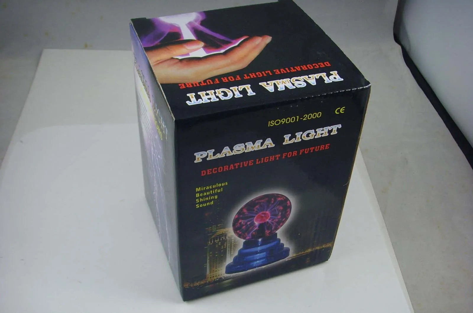 Colourful USB magic ball light with 7.62cm glass sphere on ABS base for decorative lighting