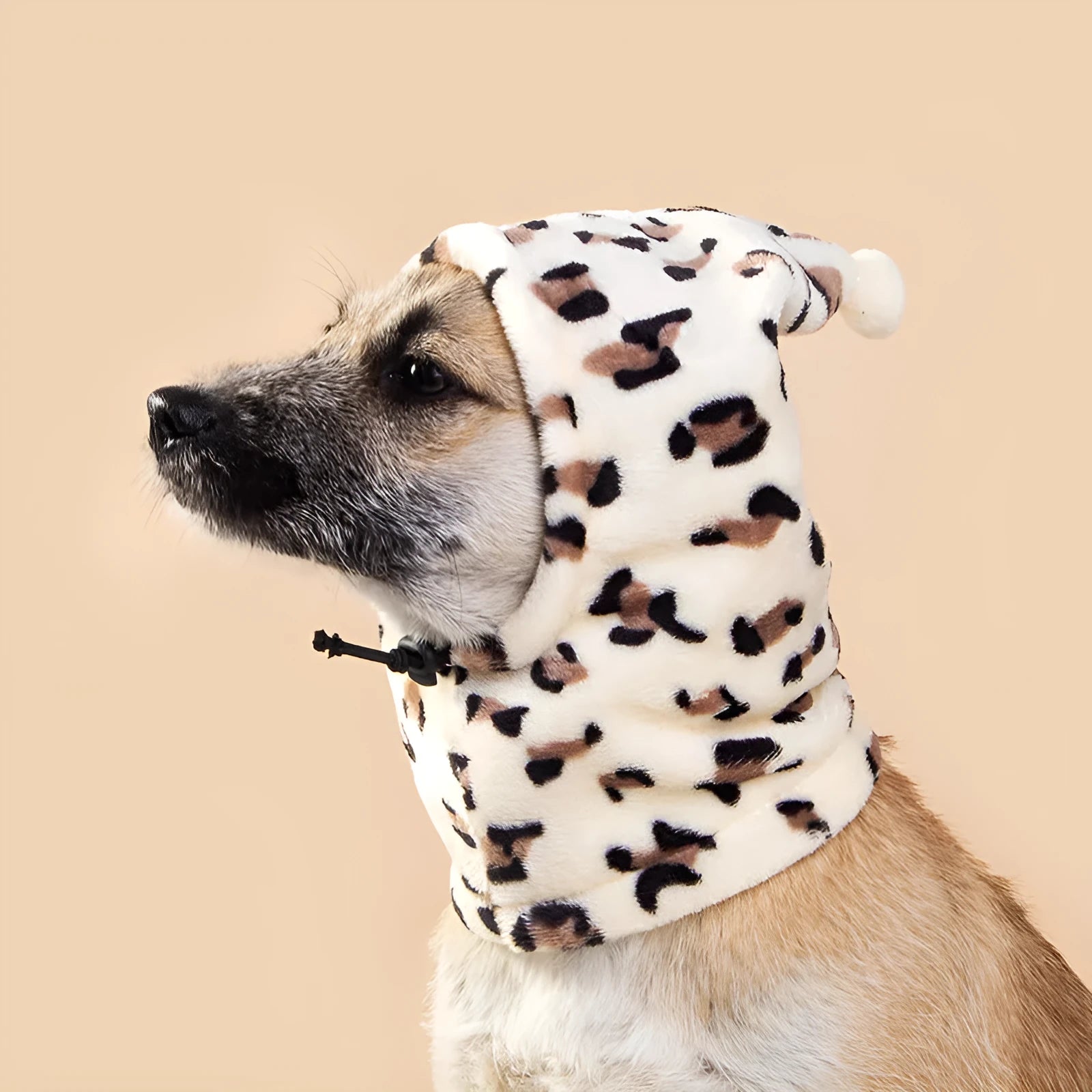 Bear design pet headdress with rabbit ears for dogs and cats in cloth material