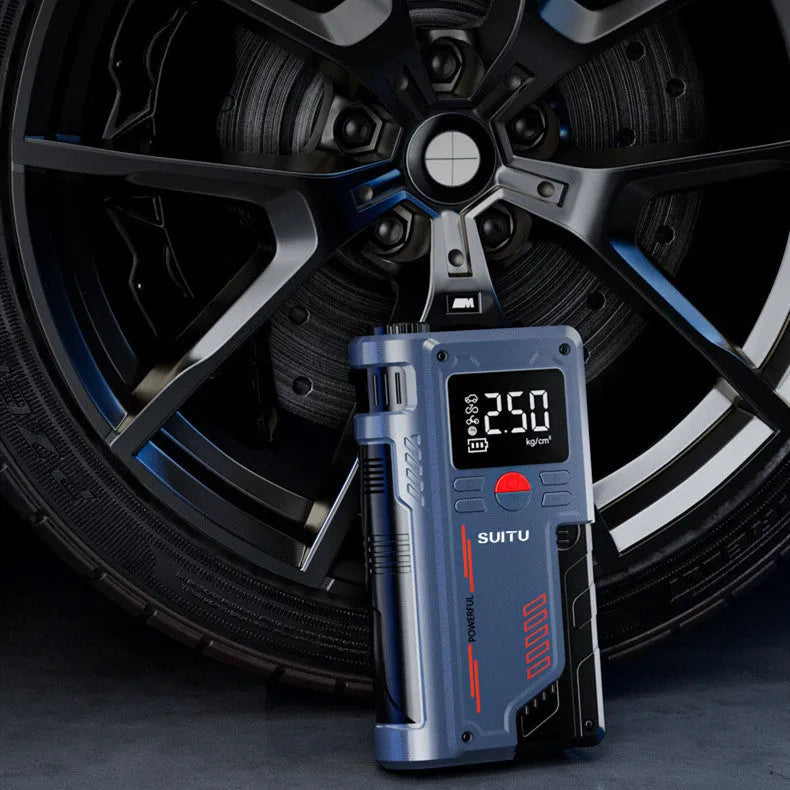 Wireless lithium battery emergency jump starter power supply with ABS housing and multifunctional design