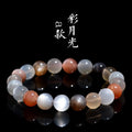 Natural colourful moonstone unisex bracelet with 8mm beads in a single circle.