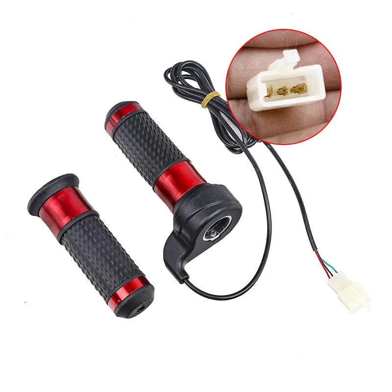 Three-speed rotary accelerator handle for electric car modification with 3-wire plug connector