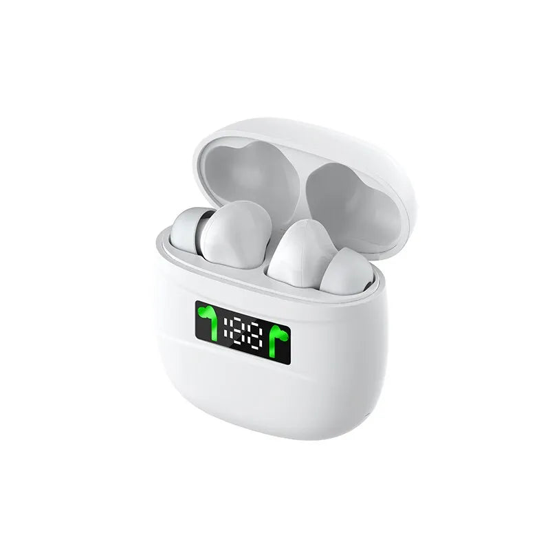 Private Bluetooth headset in black and white colour options with Bluetooth 5.0 and battery display