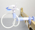 Blue extended feeding bracket measuring 1.05 metres for hands-free bottle support.