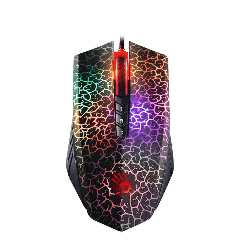 Wired e-sports gaming mouse with 8 programmable keys, AVAGO A3050 sensor, USB connection