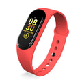Colour screen Bluetooth pedometer bracelet with information push, black finish, 0.96 inch display