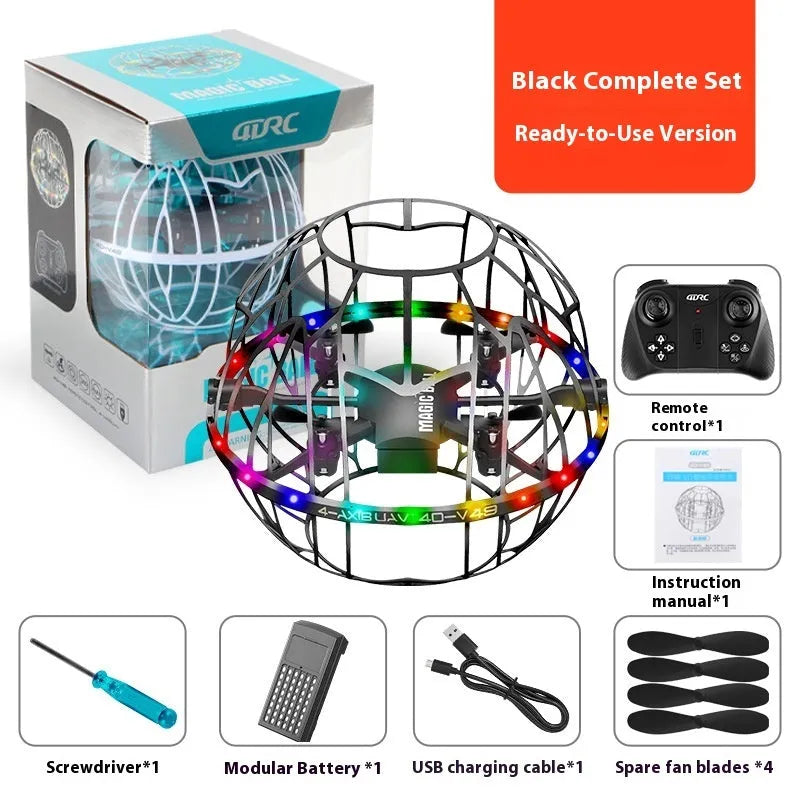 V49 multifunctional drone quadcopter in white, plastic build under 30cm, with obstacle avoidance induction for indoor teenage play