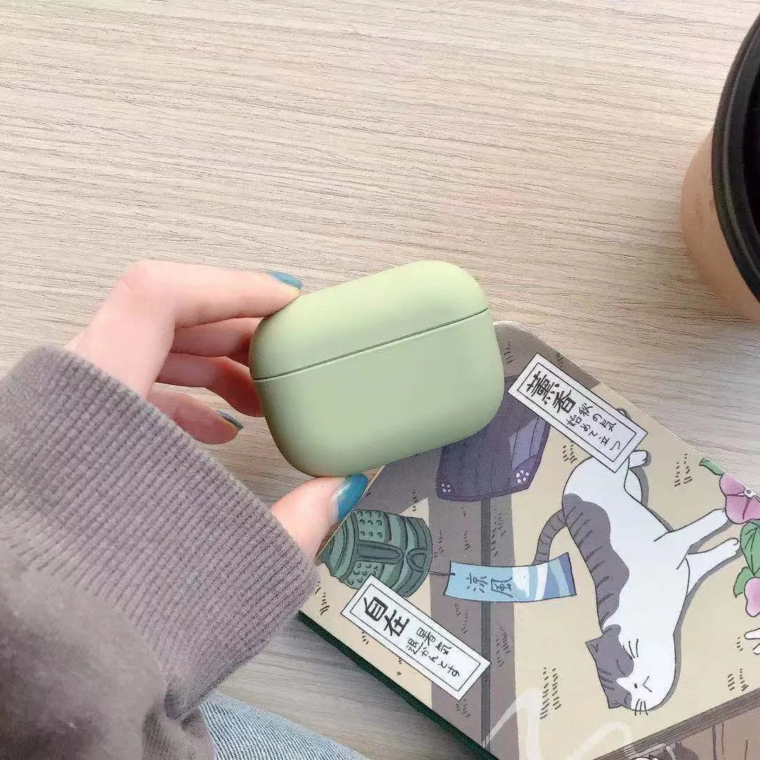 Clear plastic protective case for AirPods Pro earbuds in a selection of colours.