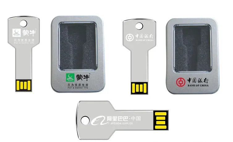 Metal USB flash drive with custom printed logo and options from 1GB to 64GB