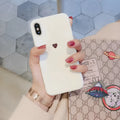 iPhone back cover case with blue light design in Bluwhite and White colour options