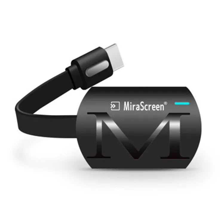 Black USB to HDMI smartphone screen mirroring dongle for 1080p TV output