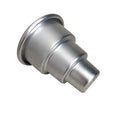 Silver aluminium alloy cake mould with three layered pudding cup cavities