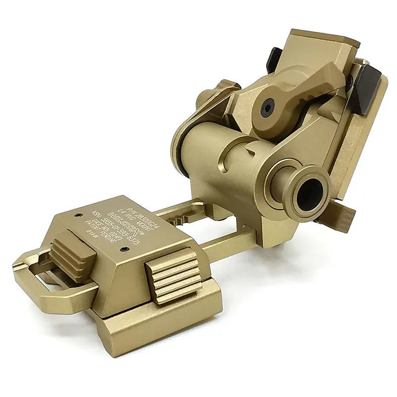 Dumper bracket tactical helmet accessory in black, brown and silver options for shooting sports equipment