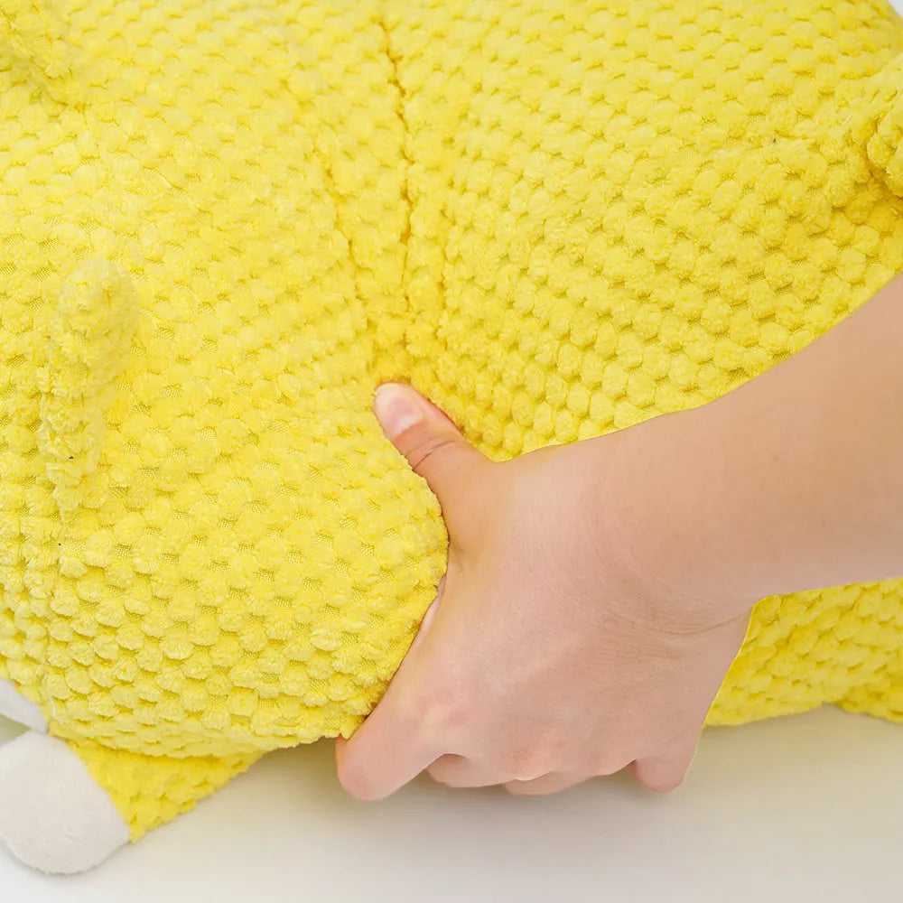 Large and medium plush dog calming toy with squeaker, bite-resistant fabric, pillow shape