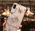 3D embossed magpie TPU phone case with Yanxi Raiders Chinese style in sunset red tower colour