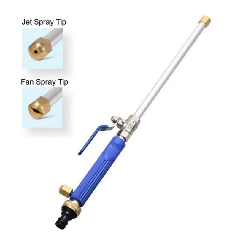 Blue and silver car high-pressure water gun with TPR handle and 75cm length