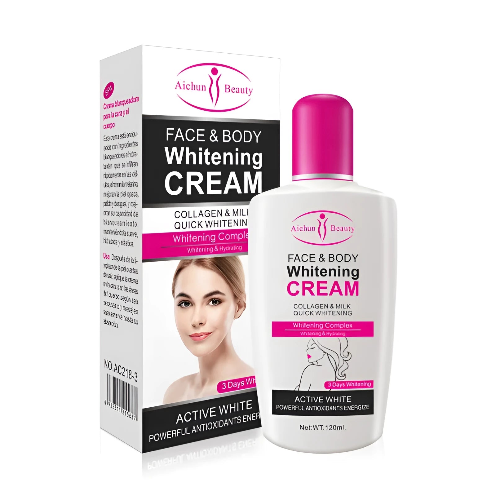Aichun Milk Body Milk 120ml bottle – nourishing and hydrating body lotion with milk protein