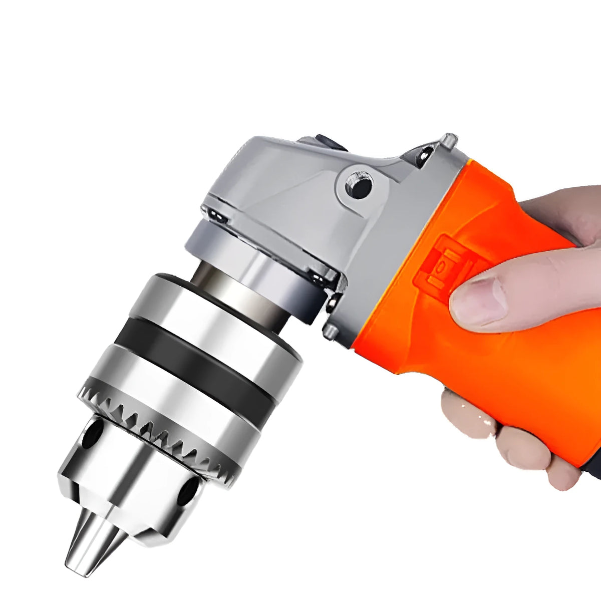 100 angle grinder conversion chuck with steel construction for use with drill bits and hole openers