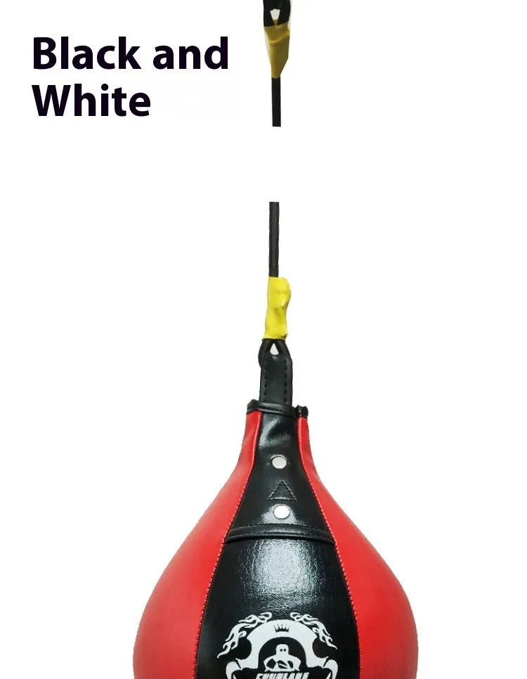 Diamond pattern inflatable boxing speed ball with hanging mount for martial arts training