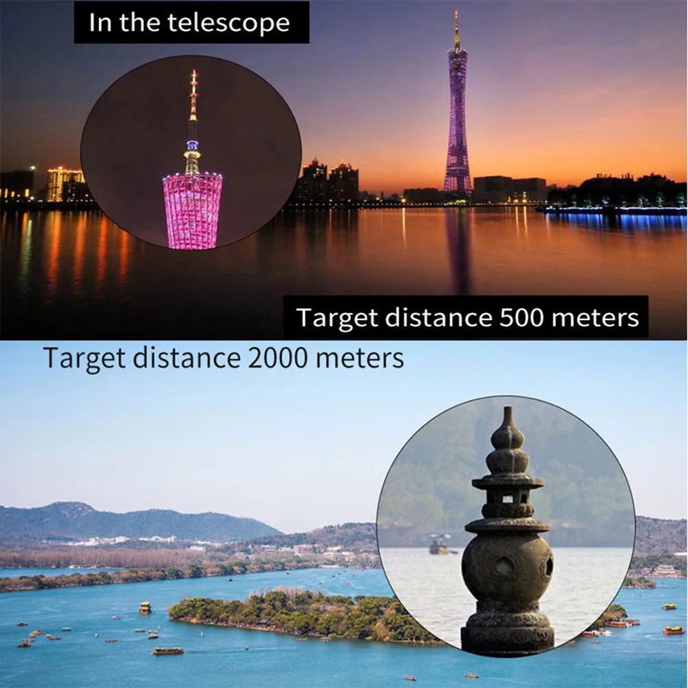 Black 12x50 monocular telescope with 50mm objective lens and compact design for outdoor use