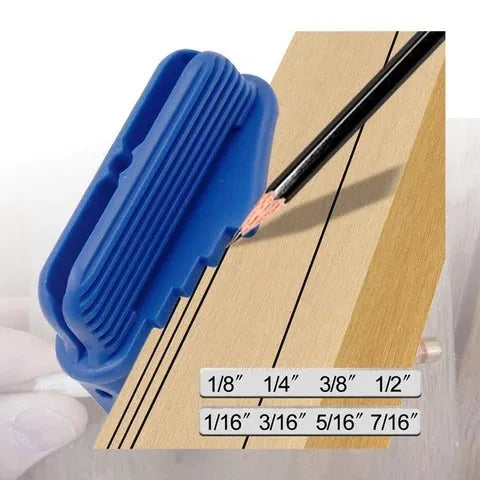 Multifunctional Marker ABS Plastic Centre Scriber 100x58x50mm for Woodworking Board Grooving Pin Joints Assembly with Strong Magnet Black Blue