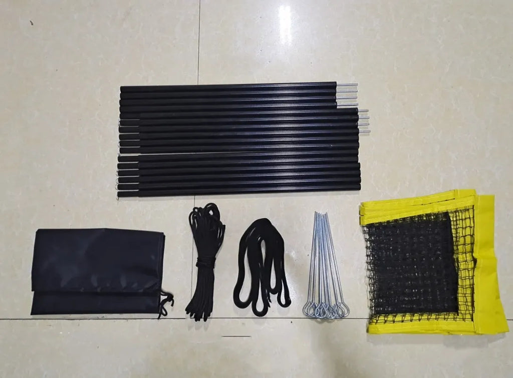 PE four sides standard volleyball net, black, 100x30cm or 150x50cm, for indoor outdoor beach use