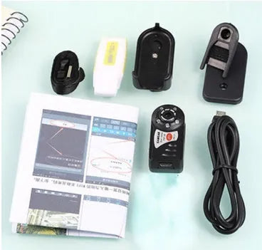 Mini WiFi security camera with infrared night vision, black, 5.7 x 2.2 x 1.9 cm