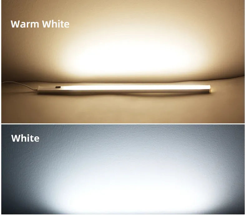 Aluminium profile LED strip bar light for cabinet and bookcase illumination in three lengths.