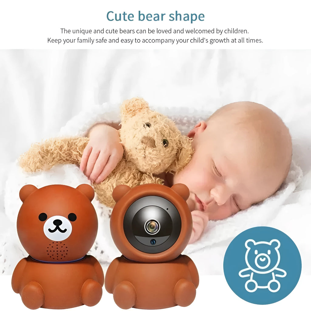 Bear 1080P WiFi security camera with auto-tracking and infrared night vision