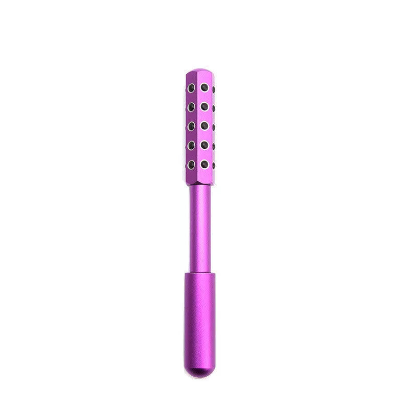 30 Germanium Beauty Stick massage wand with gold finish and 30 energy stones for facial roller use