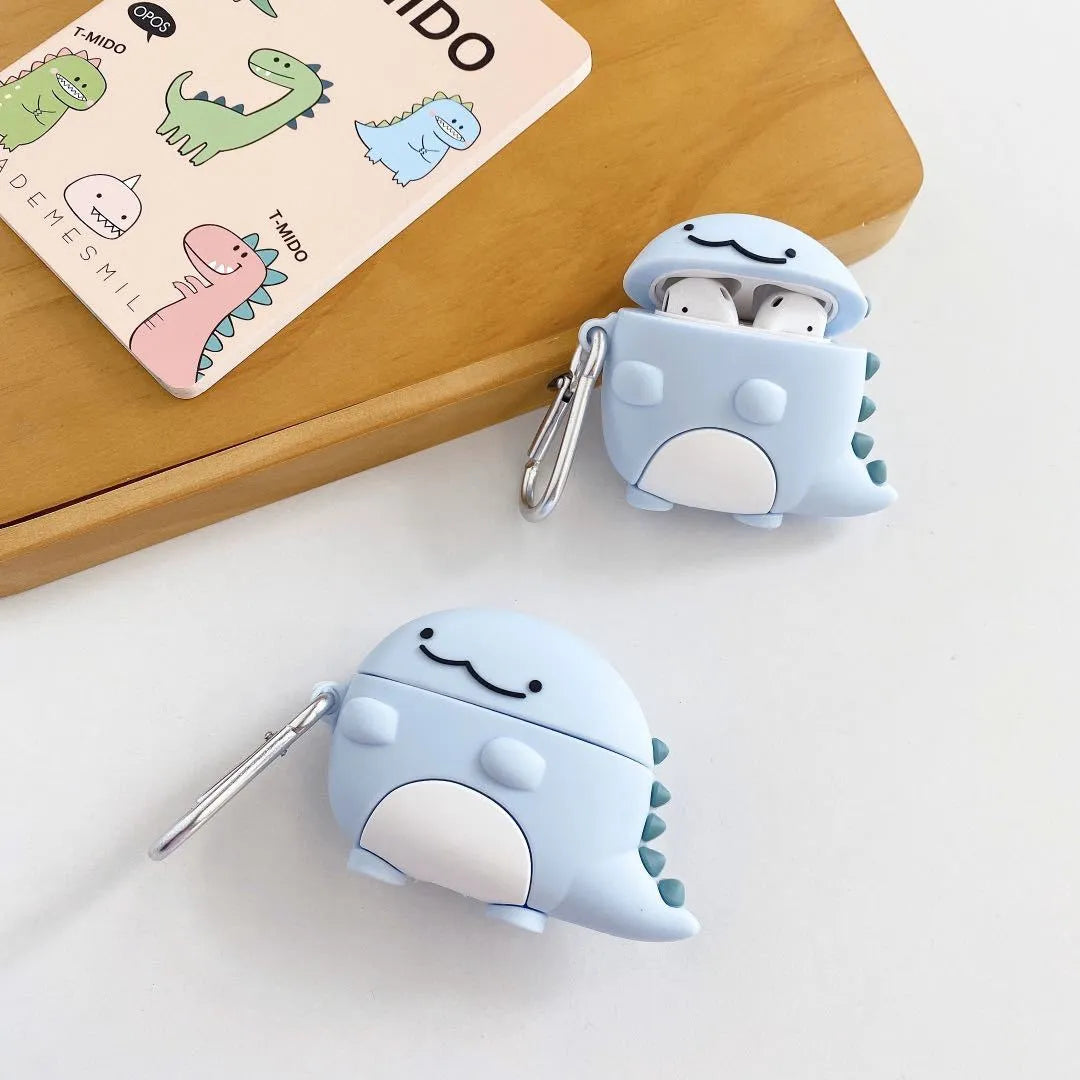 Blue baby dragon silicone protective case for Apple AirPods earbuds
