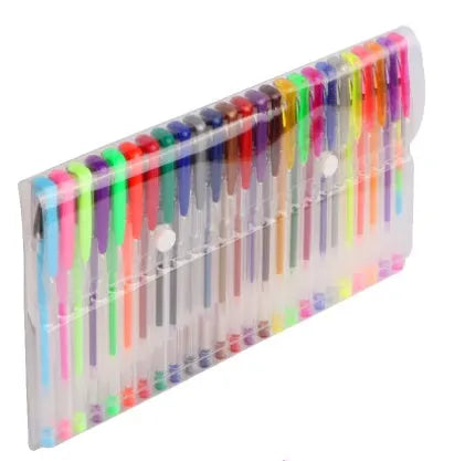 Colour gel pen set showing 2.2mm large inner diameter for smooth writing performance
