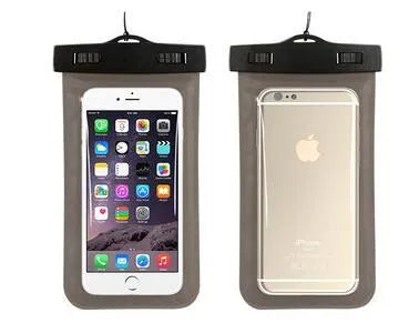 AQUA-ONE waterproof PVC phone pouch with clear touch screen, shown in blue colour