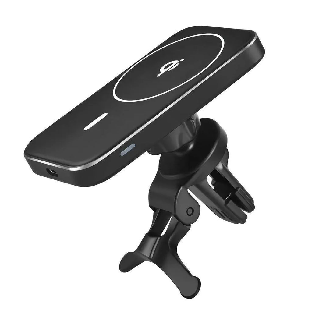 M6 magnetic wireless car bracket charger for mobile phones with black finish
