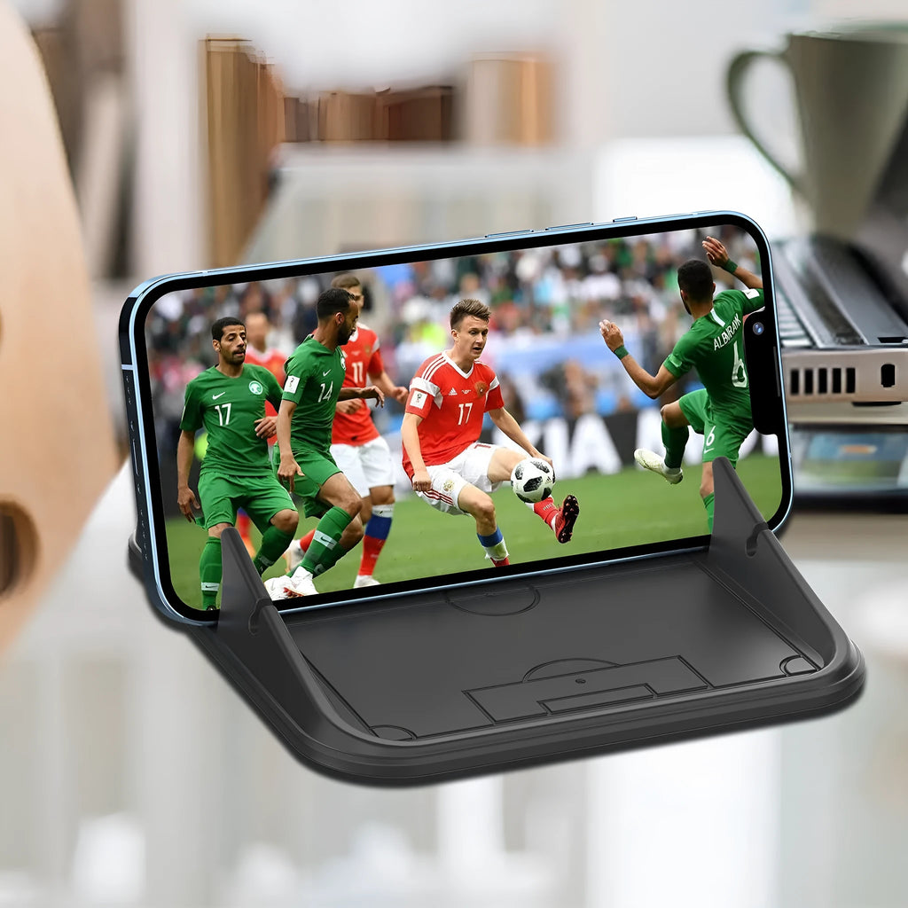 Silicone automobile phone holder in Peak-X5 colour for car and desktop mobile device mounting