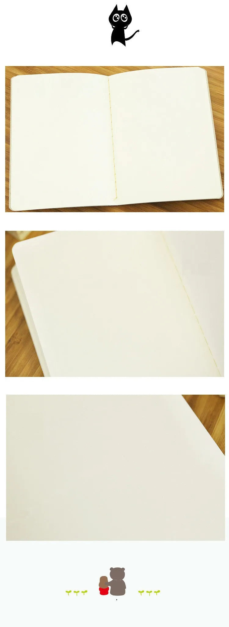 Retro graffiti sketchbook with blank pages in black, white, cowhide, or grey cover