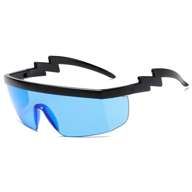 One-piece sports sunglasses for cycling with PC lens in multiple colour options