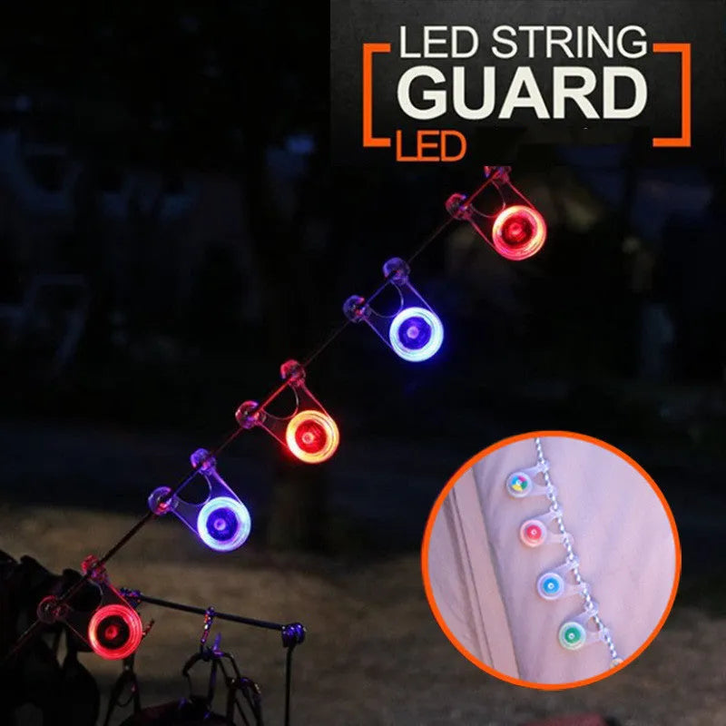 Portable LED camping hanging lamp with press switch, size 5.8x3.5x6cm, weight 25g, for tent rope hanging