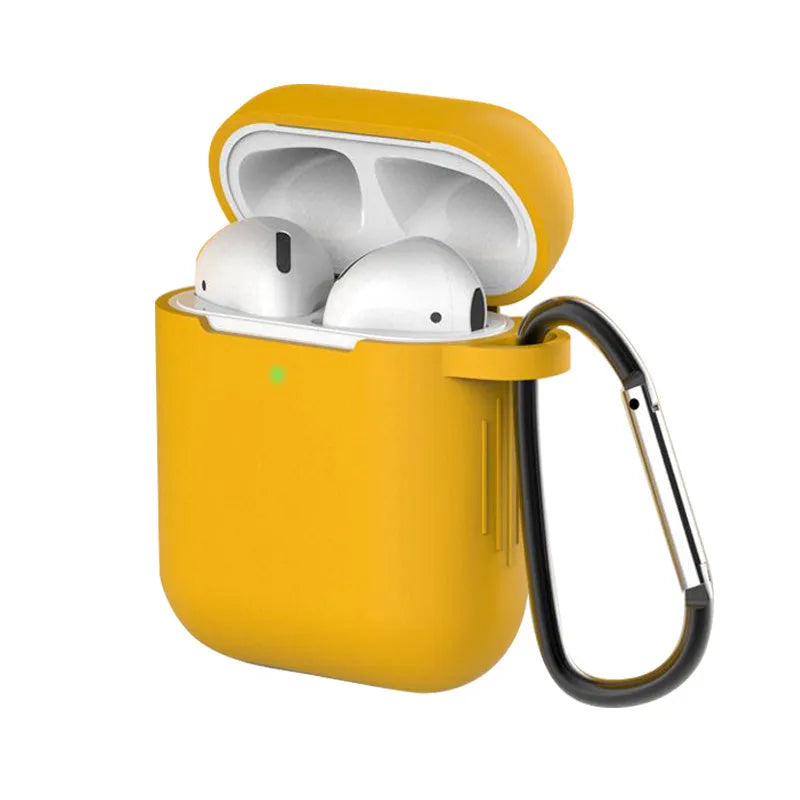 Silicone protective cover for Apple AirPods 1 and 2 wireless charging case in various colours