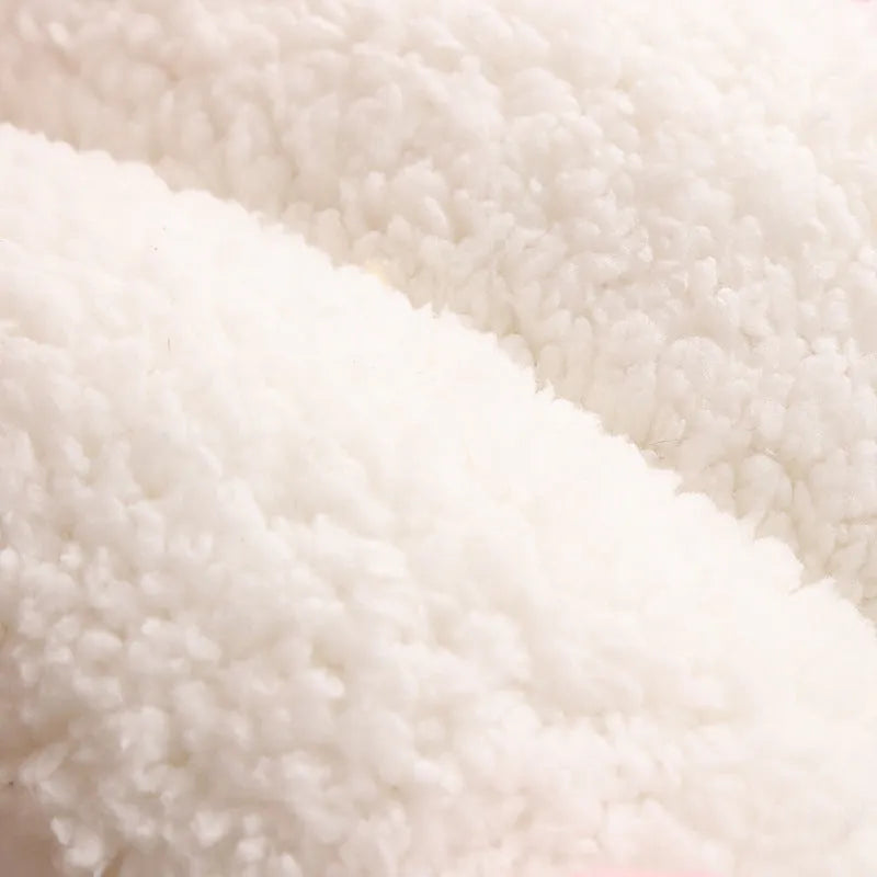 Washable cat nest with removable cover in blue, pink or purple colours, showing M and S size options