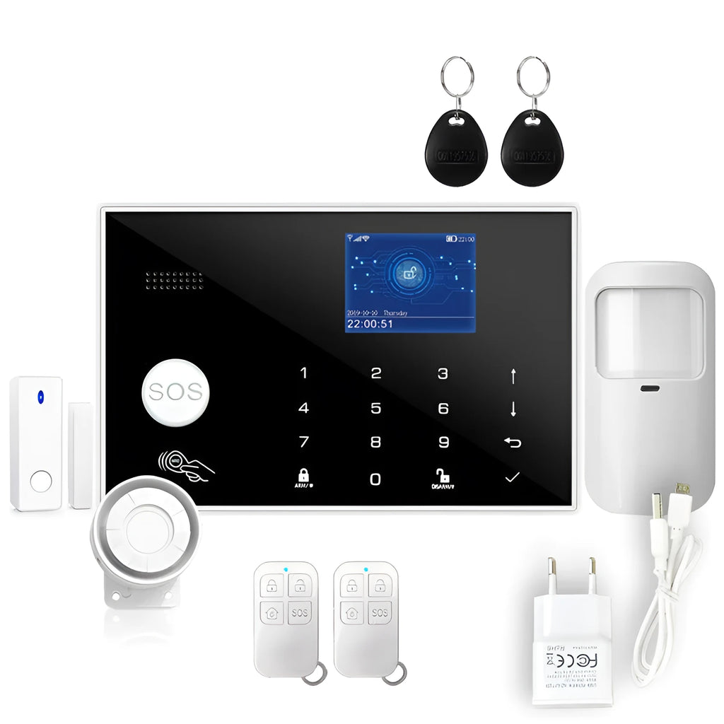 Intelligent WiFi GSM touch button household burglar alarm system control panel