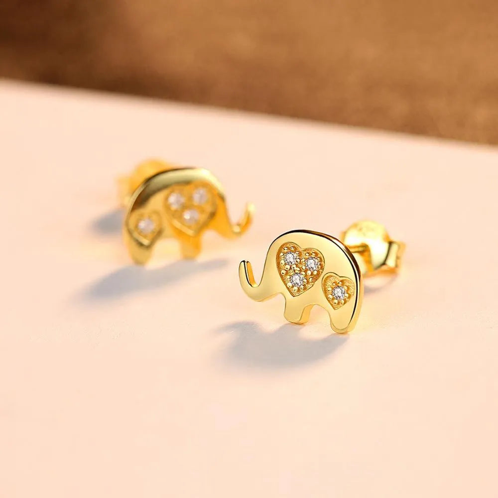 Geometric silver earrings with gem setting measuring 0.6cm by 0.9cm