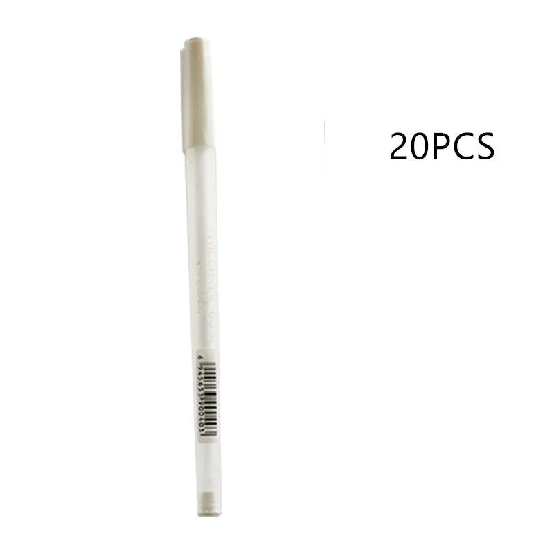 Touchnew black hand-painted highlight pen with 0.8mm tip in golden, silver and white ink colours
