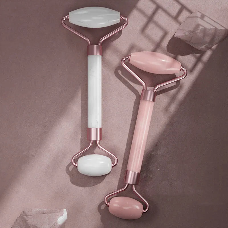 Scraping roll massager set with double-headed roller and scraping board in multiple colours for facial and body massage