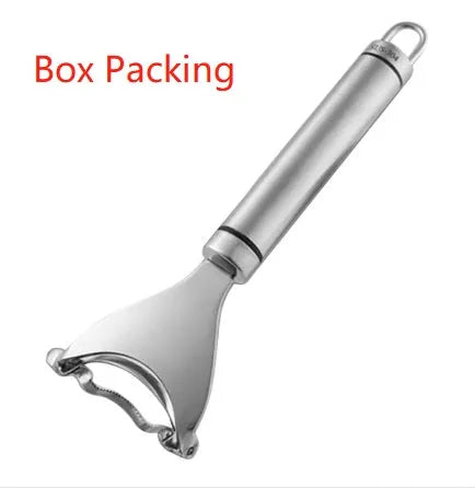 Stainless steel corn planer kitchen tool for removing kernels from corn, 18cm long.