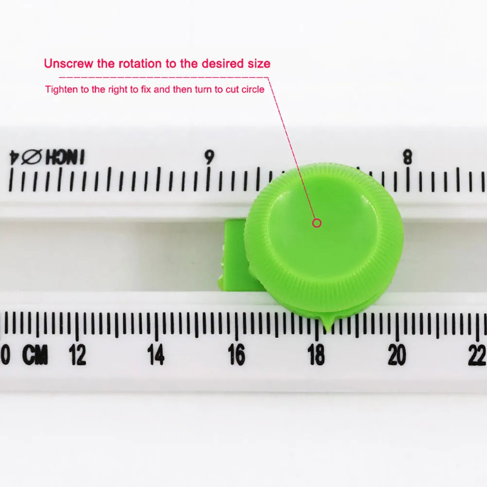 Green or orange plastic round cutter paper knife for cutting A3 size paper in office and school settings